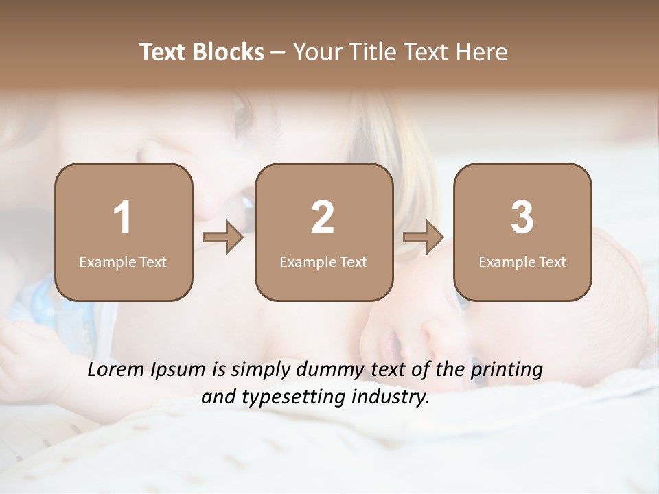 Happy Mother With Newborn Baby PowerPoint Template