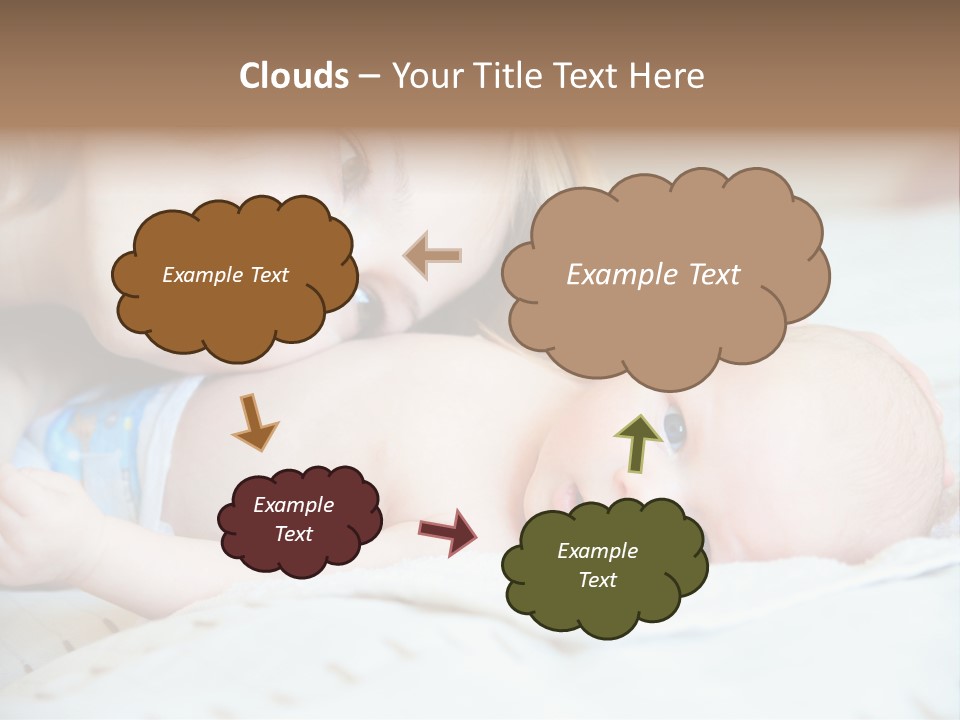 Happy Mother With Newborn Baby PowerPoint Template