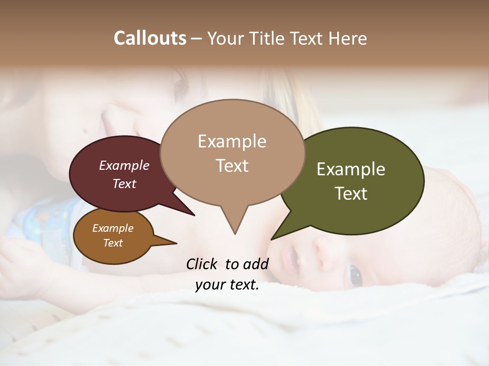 Happy Mother With Newborn Baby PowerPoint Template