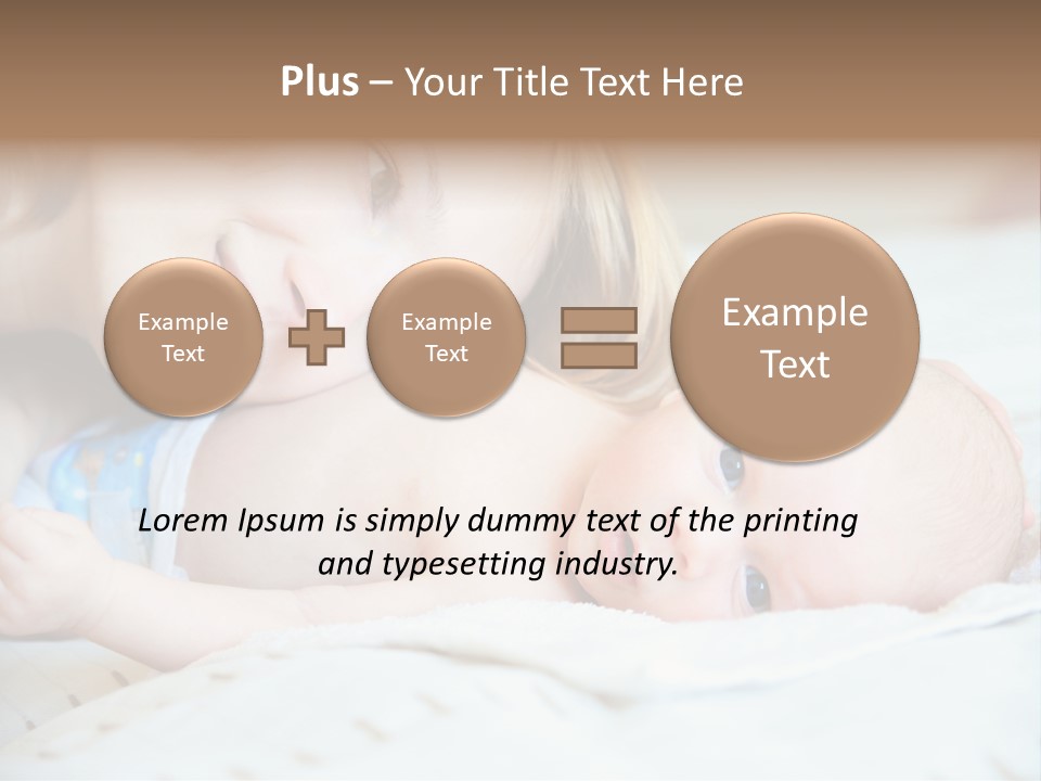 Happy Mother With Newborn Baby PowerPoint Template