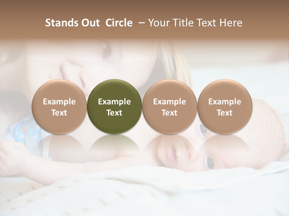 Happy Mother With Newborn Baby PowerPoint Template