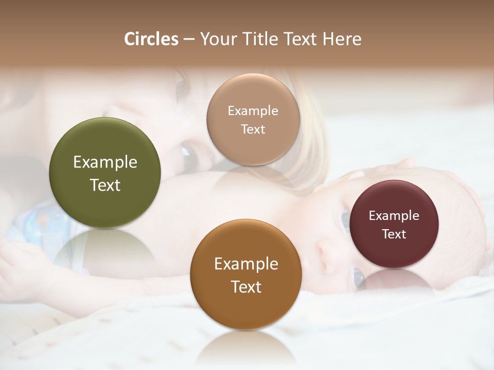 Happy Mother With Newborn Baby PowerPoint Template