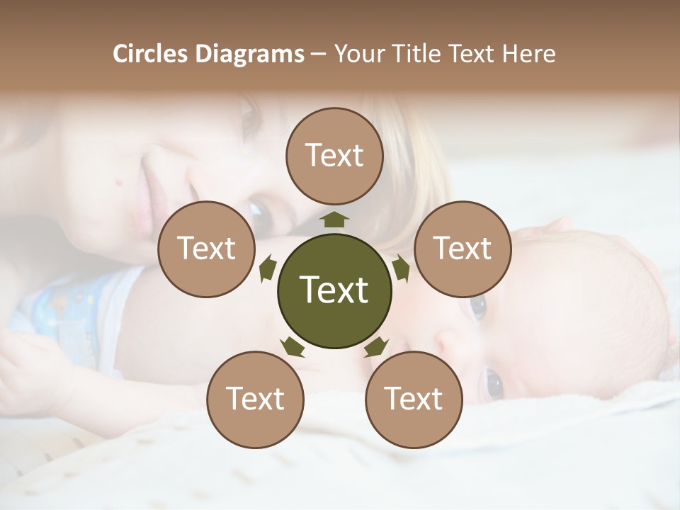 Happy Mother With Newborn Baby PowerPoint Template