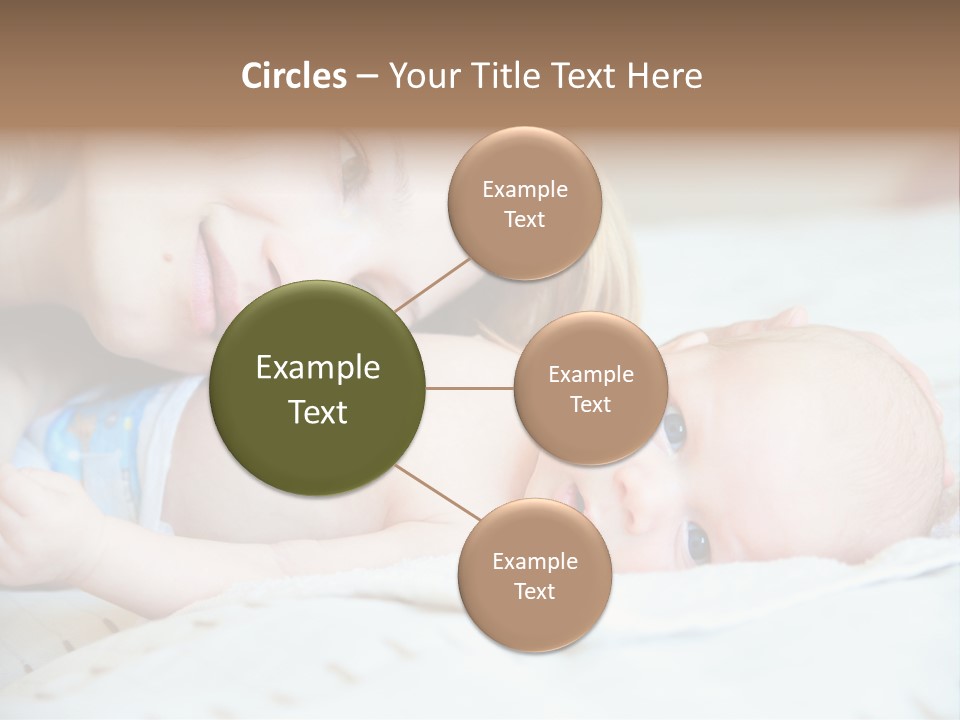 Happy Mother With Newborn Baby PowerPoint Template