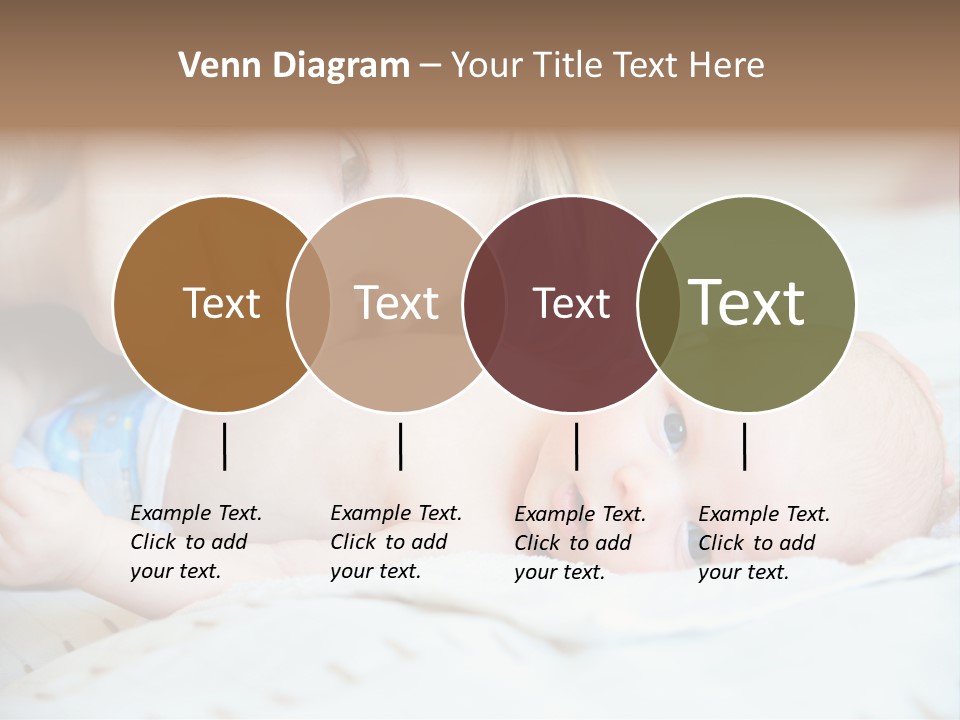 Happy Mother With Newborn Baby PowerPoint Template