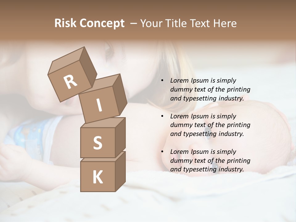 Happy Mother With Newborn Baby PowerPoint Template