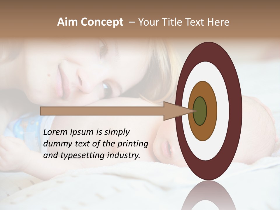 Happy Mother With Newborn Baby PowerPoint Template