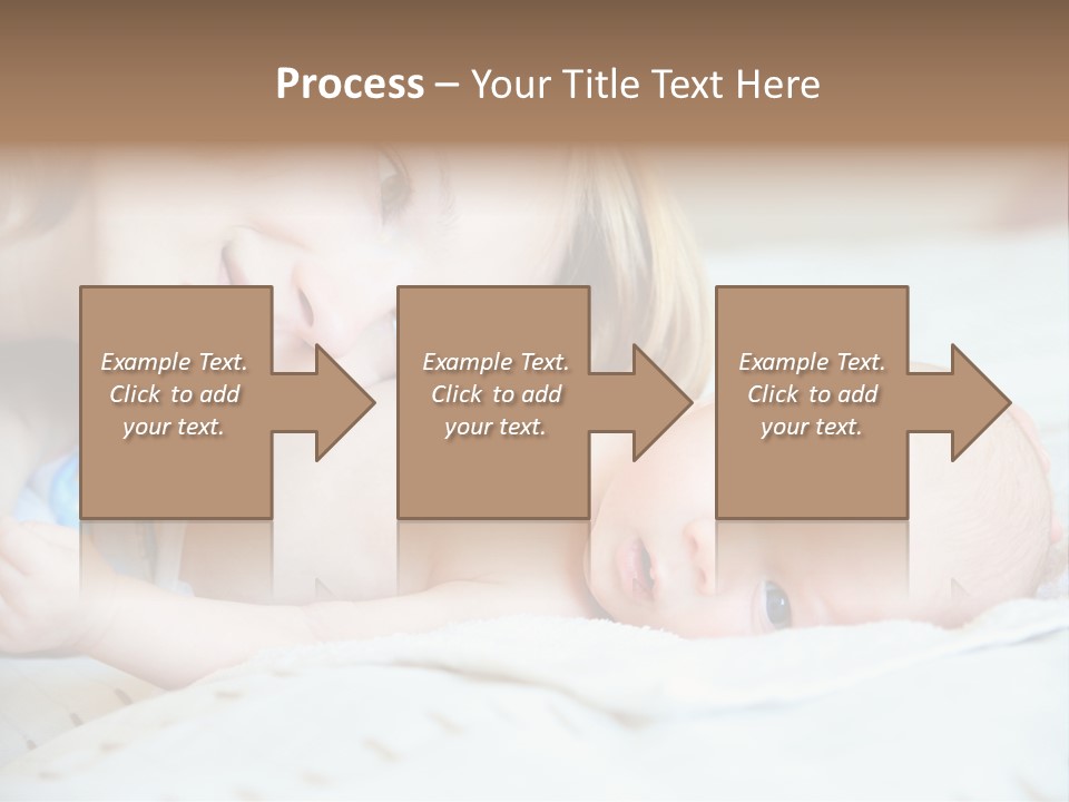 Happy Mother With Newborn Baby PowerPoint Template