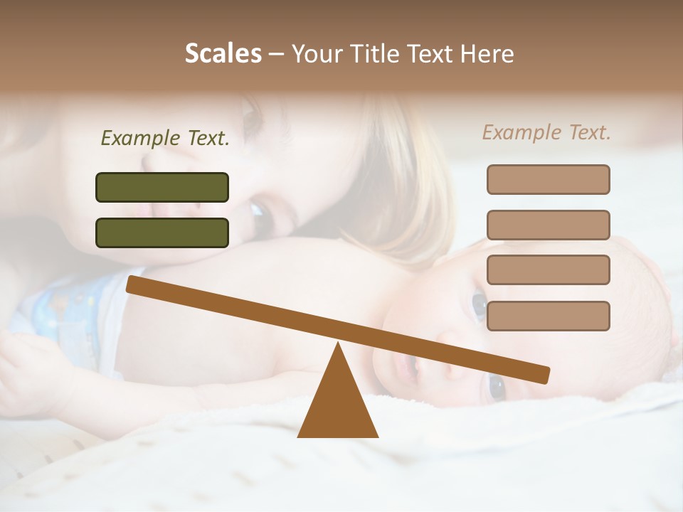 Happy Mother With Newborn Baby PowerPoint Template