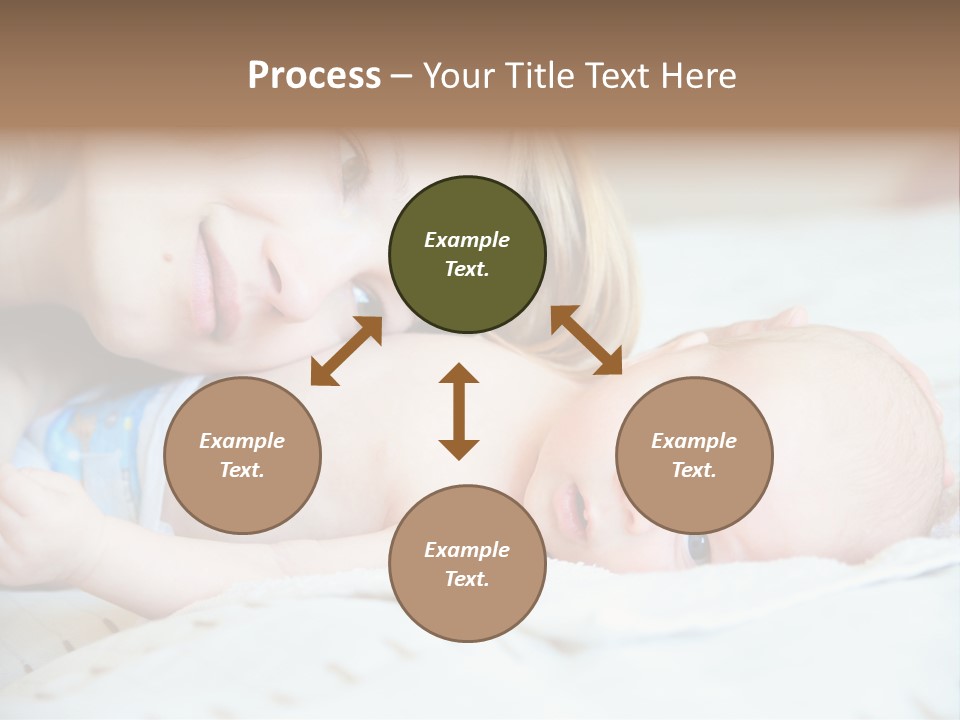 Happy Mother With Newborn Baby PowerPoint Template