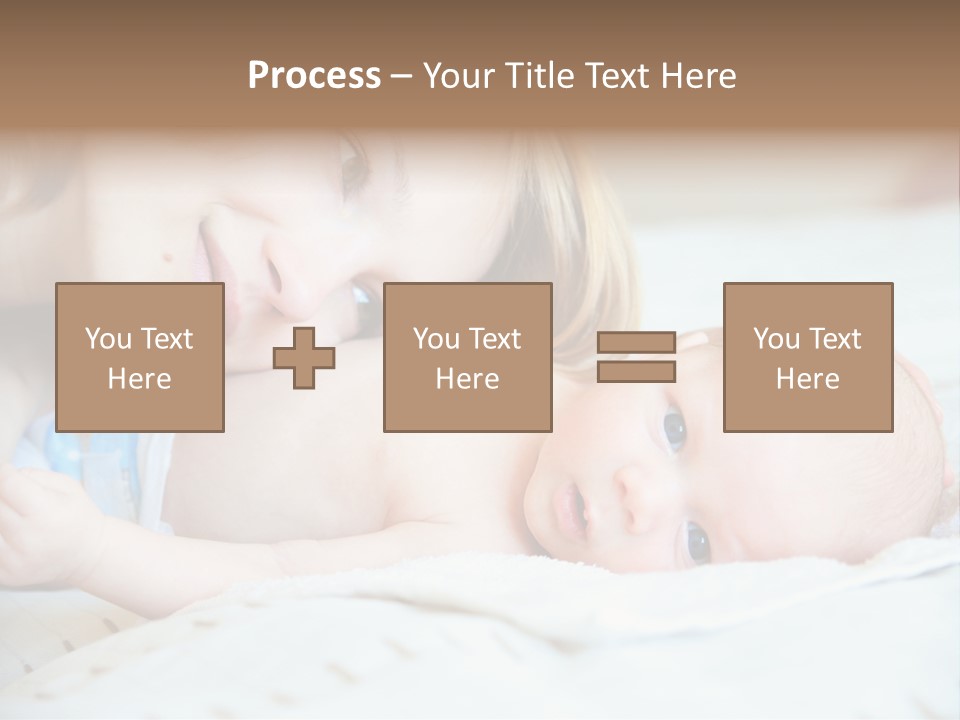 Happy Mother With Newborn Baby PowerPoint Template