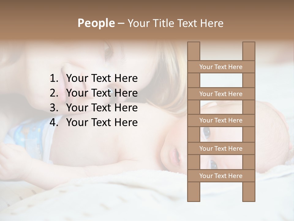 Happy Mother With Newborn Baby PowerPoint Template