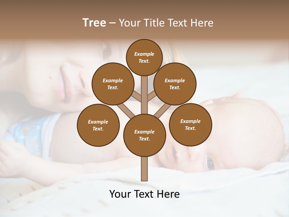 Happy Mother With Newborn Baby PowerPoint Template