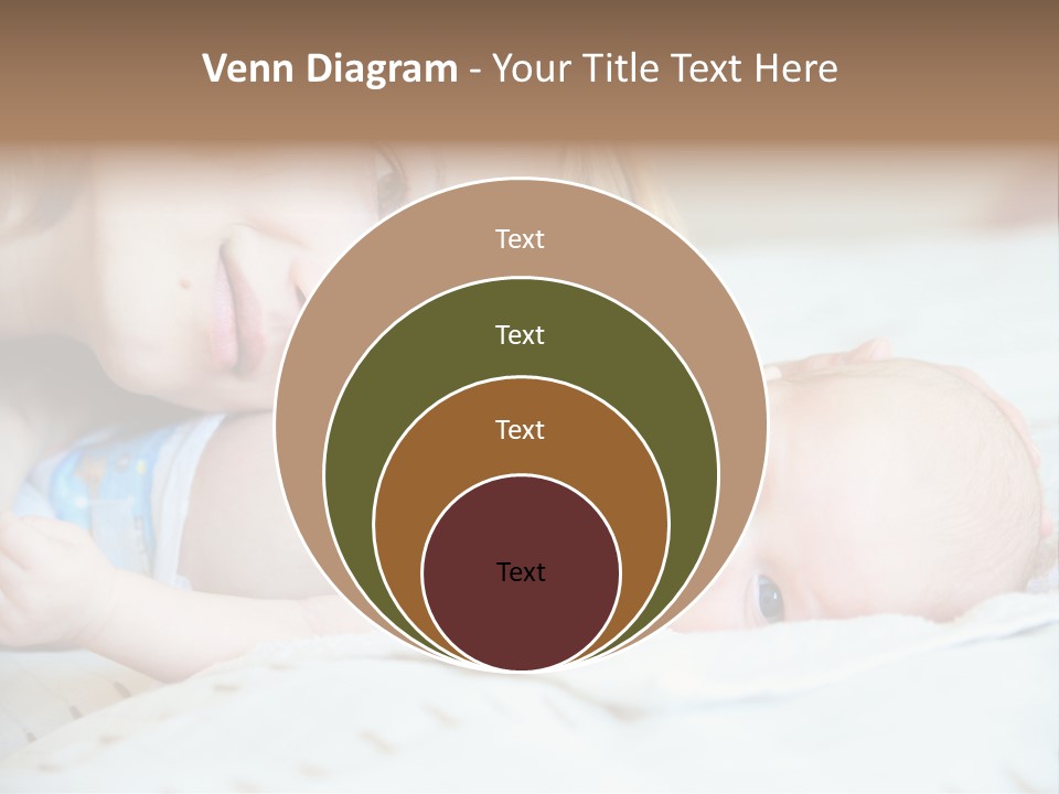 Happy Mother With Newborn Baby PowerPoint Template