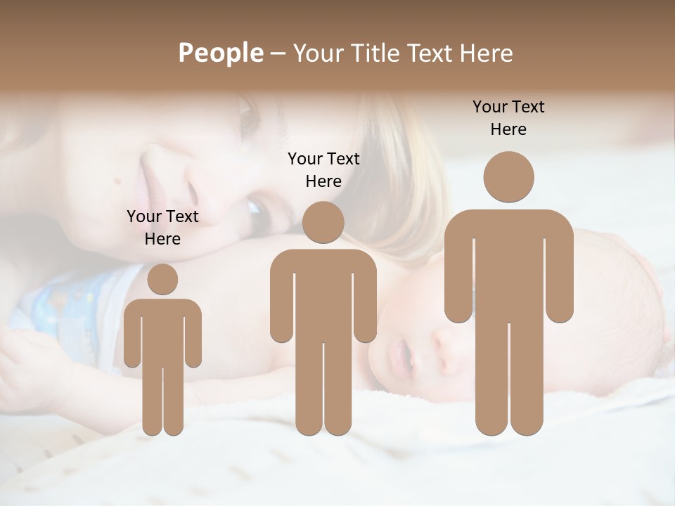 Happy Mother With Newborn Baby PowerPoint Template