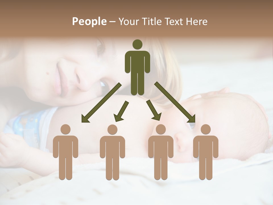 Happy Mother With Newborn Baby PowerPoint Template