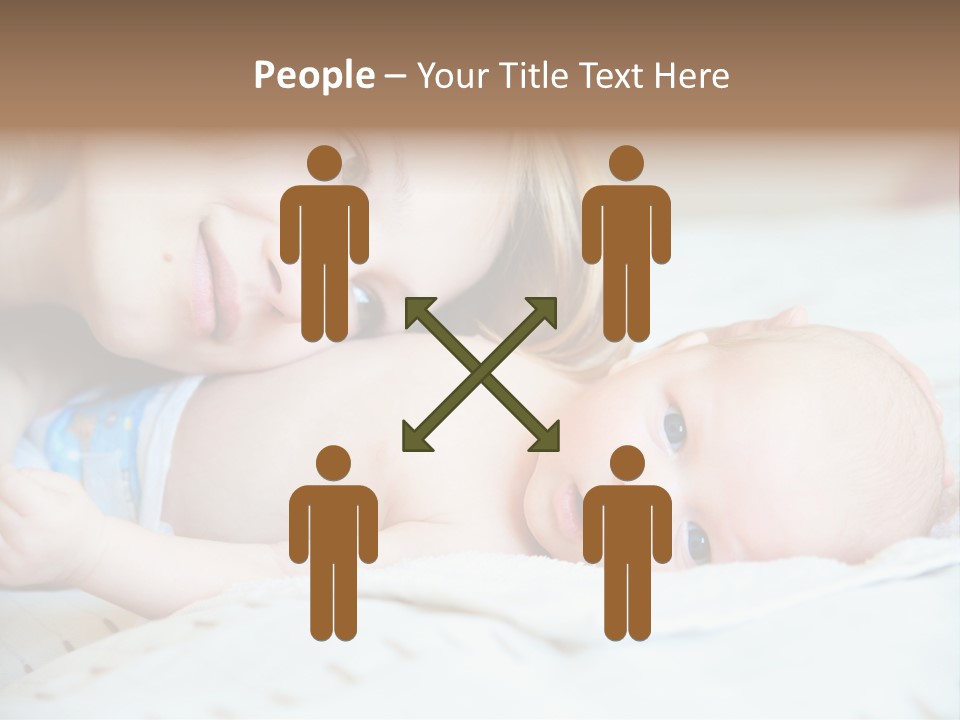 Happy Mother With Newborn Baby PowerPoint Template