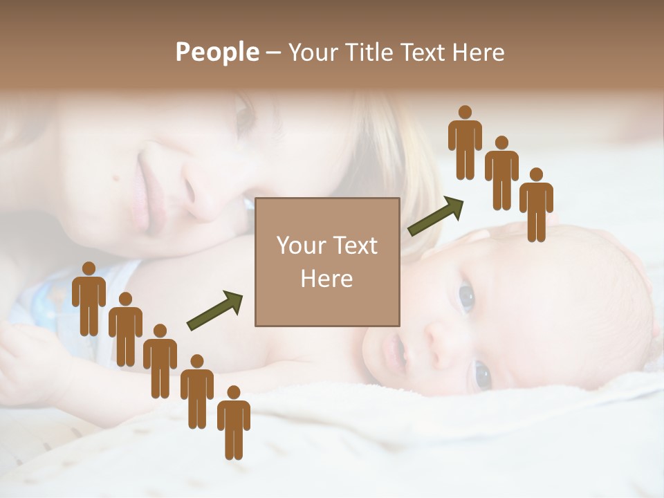 Happy Mother With Newborn Baby PowerPoint Template