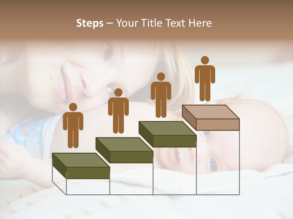 Happy Mother With Newborn Baby PowerPoint Template