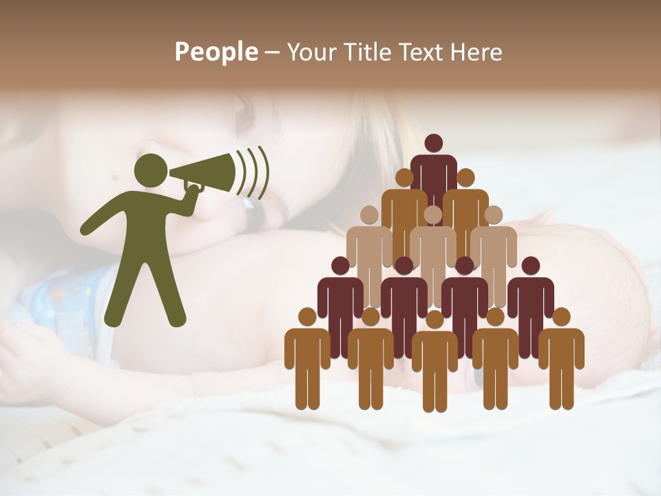 Happy Mother With Newborn Baby PowerPoint Template