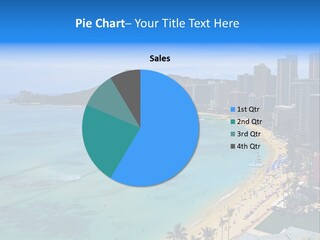 Waikiki Beach And Diamond Head Crater On The Hawaiian Island Of Oahu PowerPoint Template