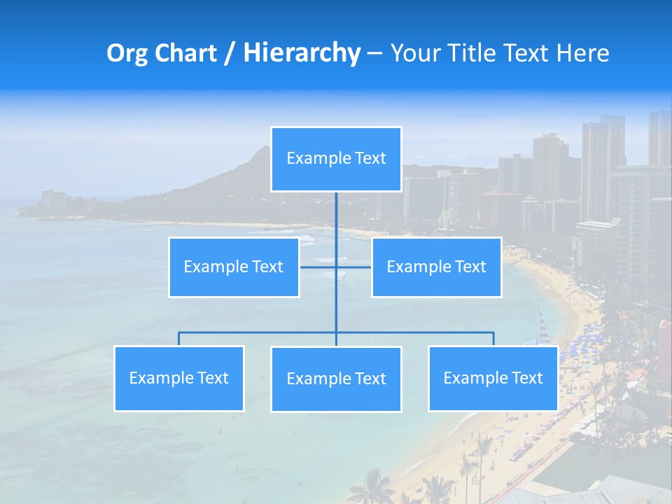 Waikiki Beach And Diamond Head Crater On The Hawaiian Island Of Oahu PowerPoint Template
