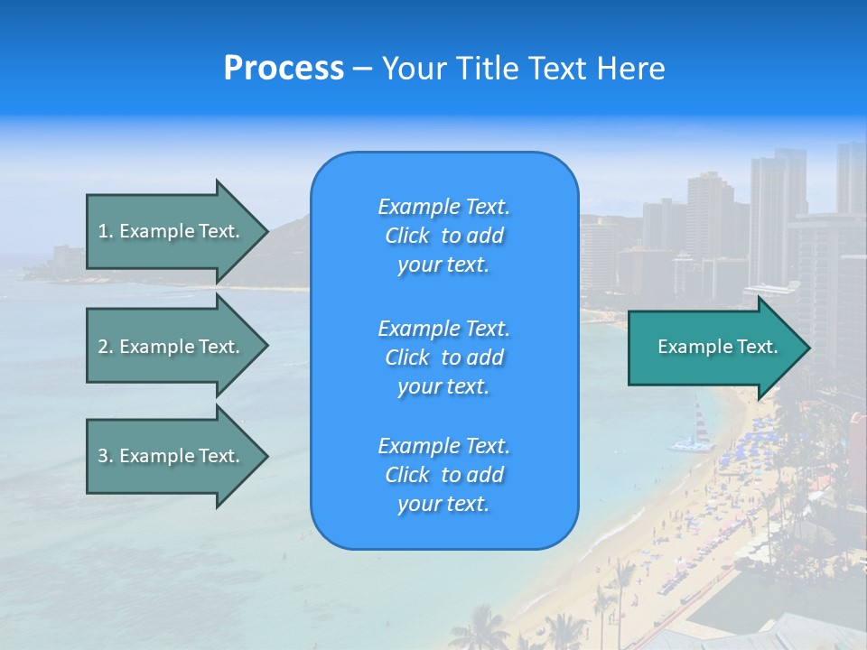 Waikiki Beach And Diamond Head Crater On The Hawaiian Island Of Oahu PowerPoint Template
