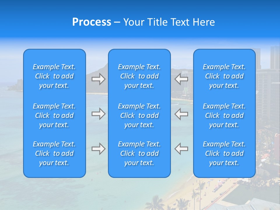 Waikiki Beach And Diamond Head Crater On The Hawaiian Island Of Oahu PowerPoint Template