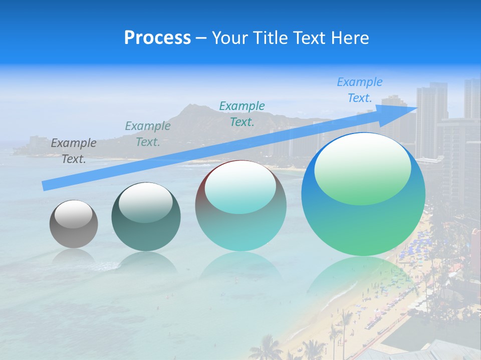 Waikiki Beach And Diamond Head Crater On The Hawaiian Island Of Oahu PowerPoint Template