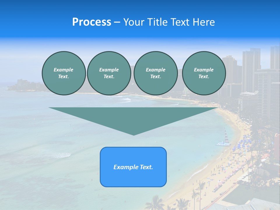 Waikiki Beach And Diamond Head Crater On The Hawaiian Island Of Oahu PowerPoint Template