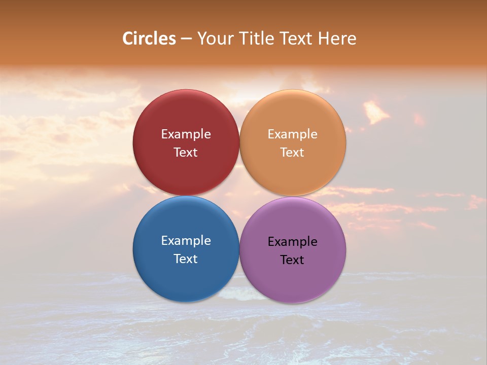 Surrealistic Sunset Seascape. Beautiful Background PowerPoint Template