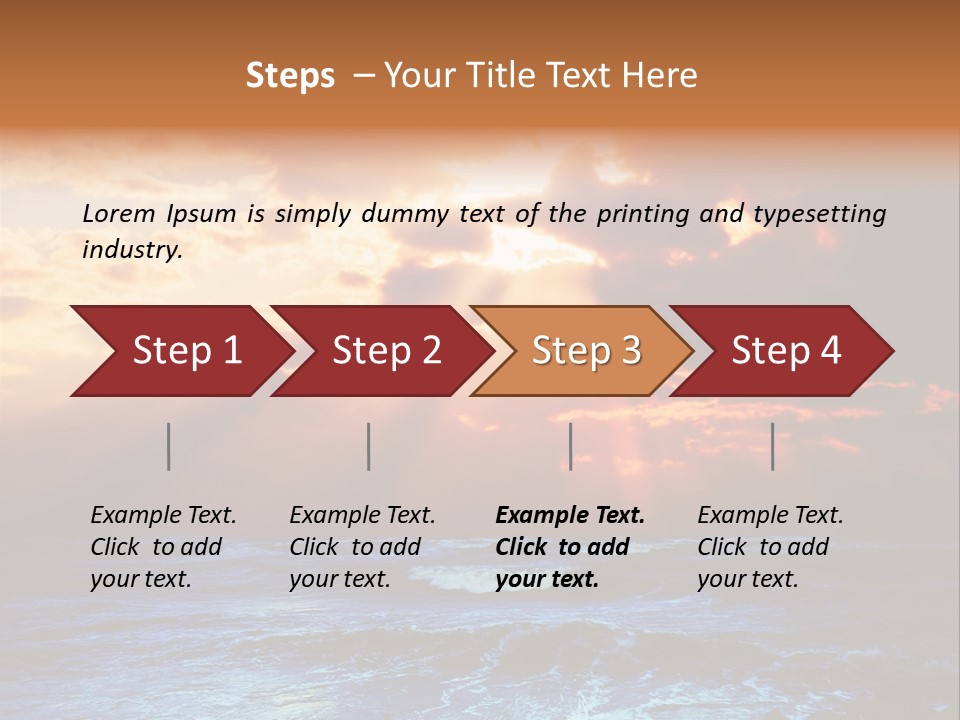 Surrealistic Sunset Seascape. Beautiful Background PowerPoint Template