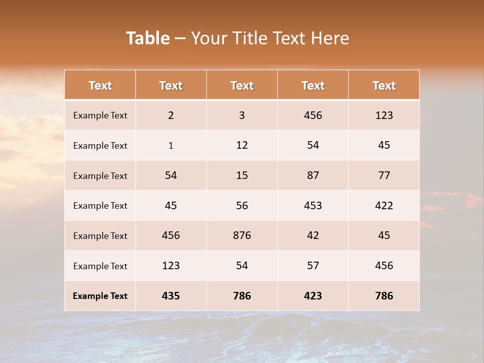 Surrealistic Sunset Seascape. Beautiful Background PowerPoint Template