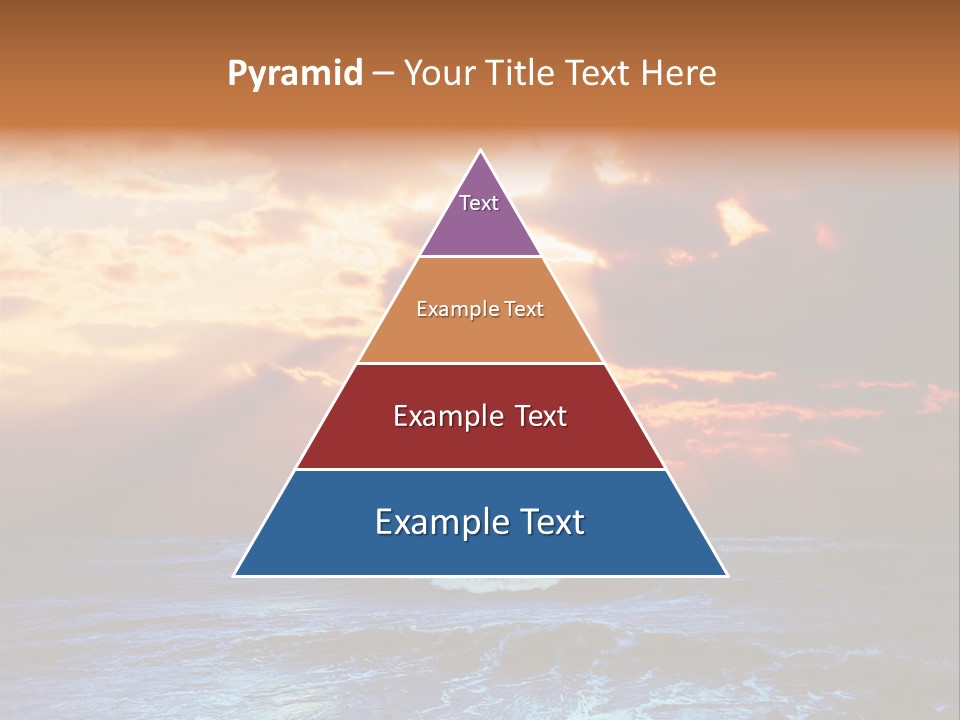 Surrealistic Sunset Seascape. Beautiful Background PowerPoint Template