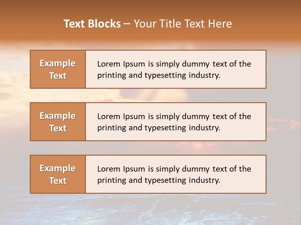Surrealistic Sunset Seascape. Beautiful Background PowerPoint Template
