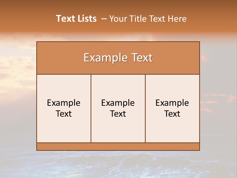 Surrealistic Sunset Seascape. Beautiful Background PowerPoint Template