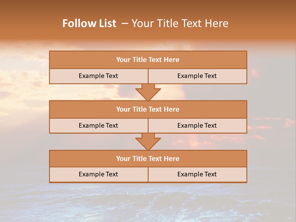 Surrealistic Sunset Seascape. Beautiful Background PowerPoint Template