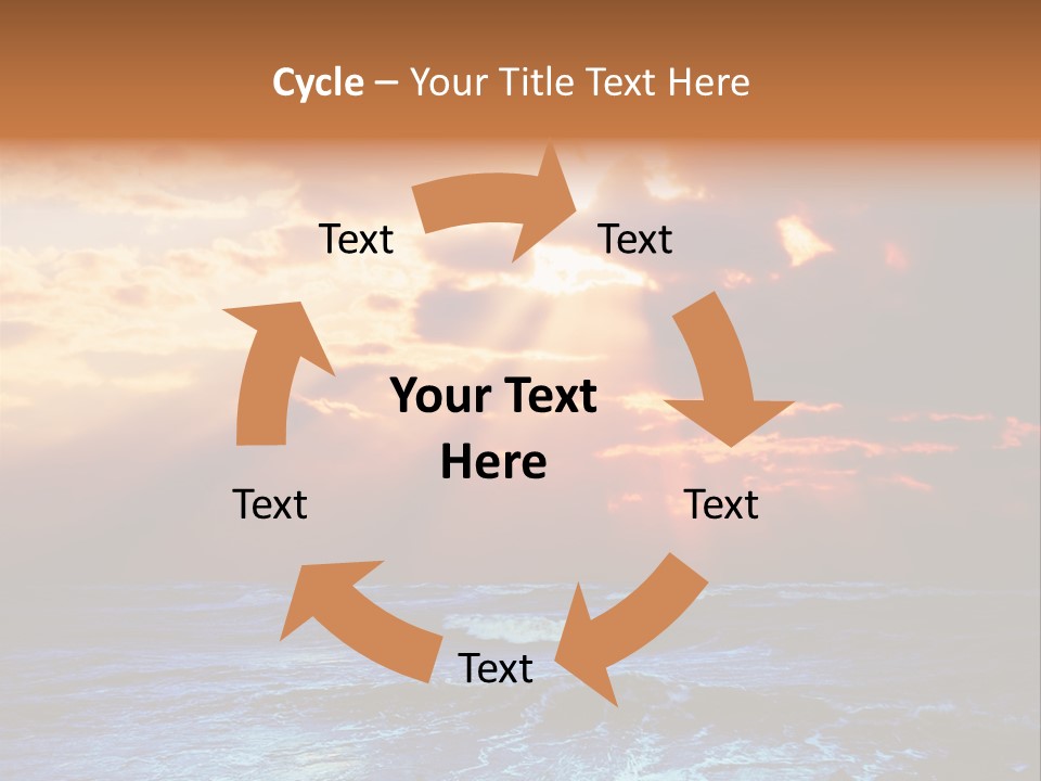 Surrealistic Sunset Seascape. Beautiful Background PowerPoint Template