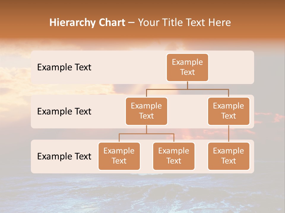 Surrealistic Sunset Seascape. Beautiful Background PowerPoint Template
