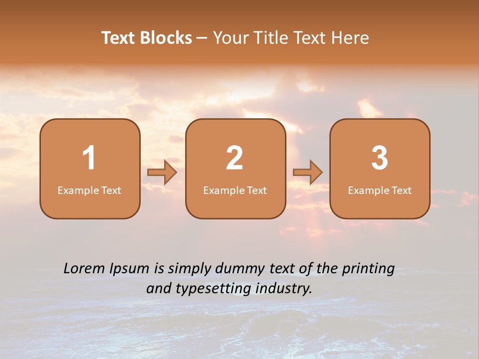 Surrealistic Sunset Seascape. Beautiful Background PowerPoint Template