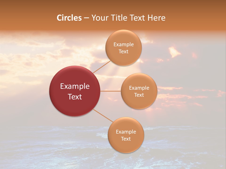 Surrealistic Sunset Seascape. Beautiful Background PowerPoint Template