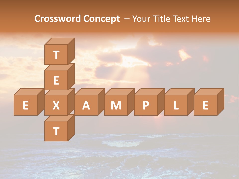 Surrealistic Sunset Seascape. Beautiful Background PowerPoint Template