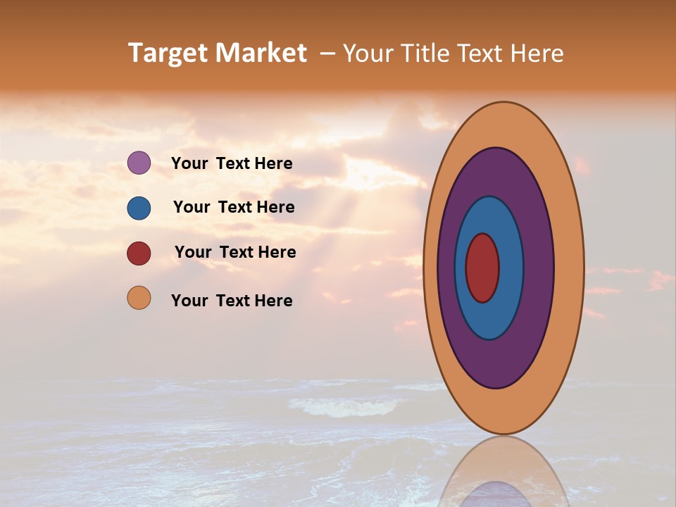 Surrealistic Sunset Seascape. Beautiful Background PowerPoint Template