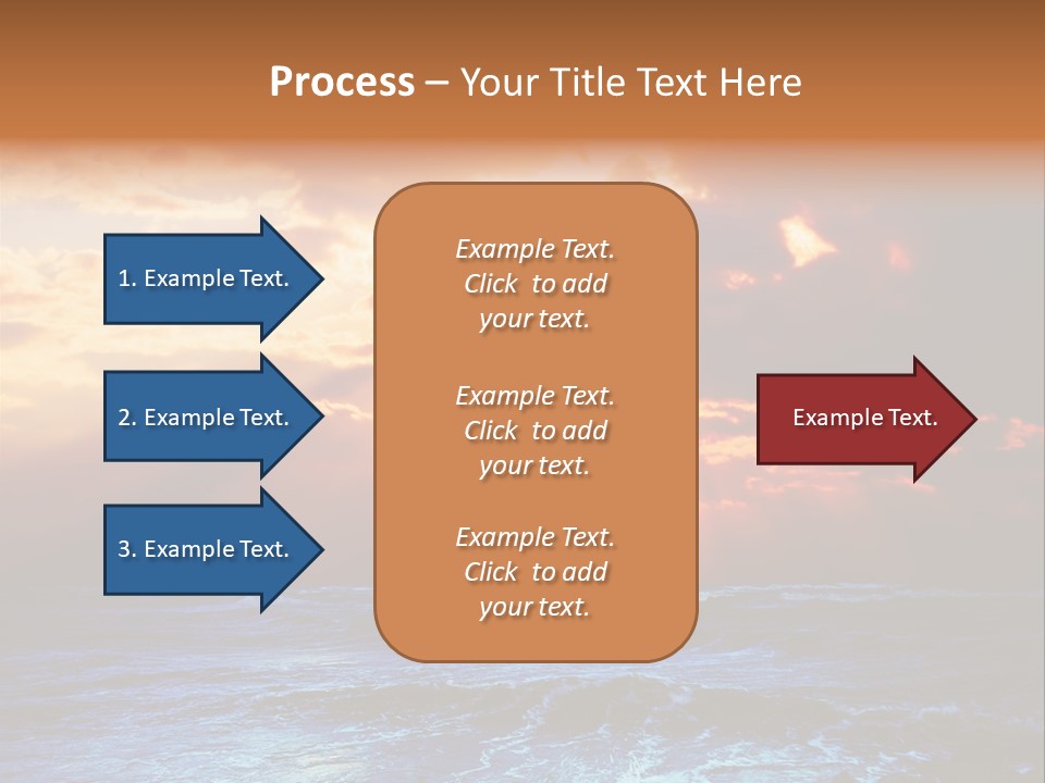 Surrealistic Sunset Seascape. Beautiful Background PowerPoint Template