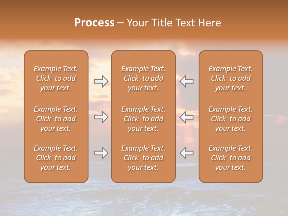 Surrealistic Sunset Seascape. Beautiful Background PowerPoint Template