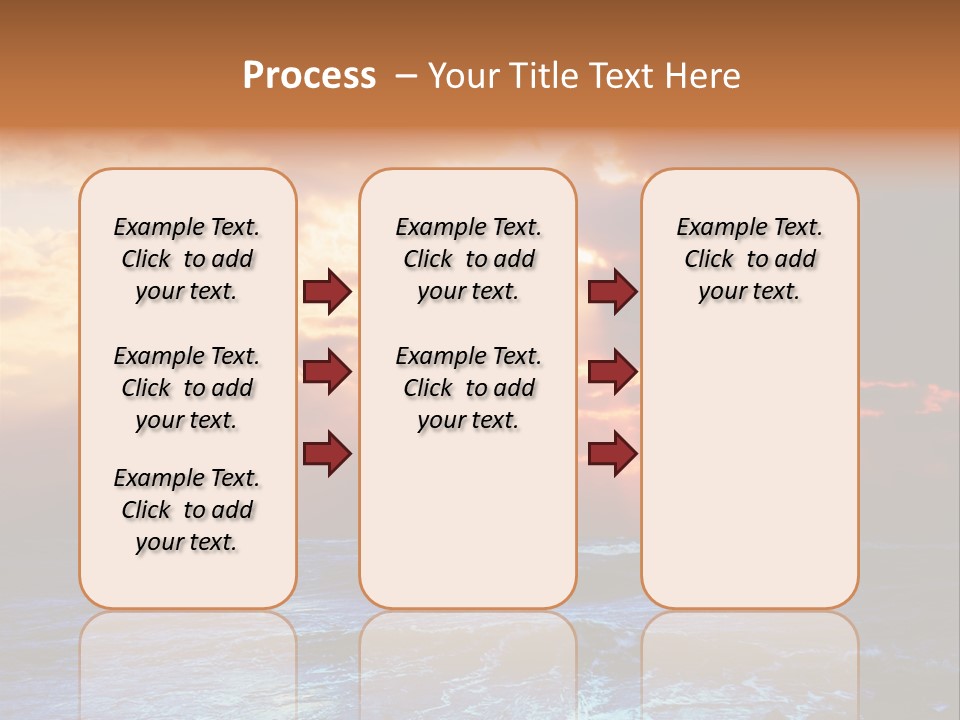 Surrealistic Sunset Seascape. Beautiful Background PowerPoint Template