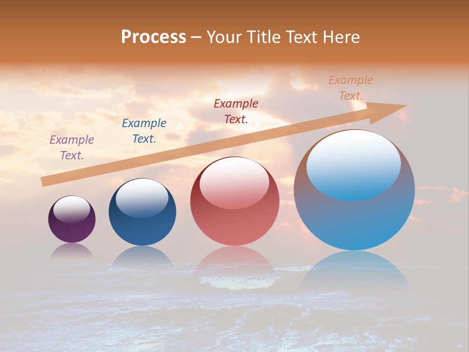 Surrealistic Sunset Seascape. Beautiful Background PowerPoint Template