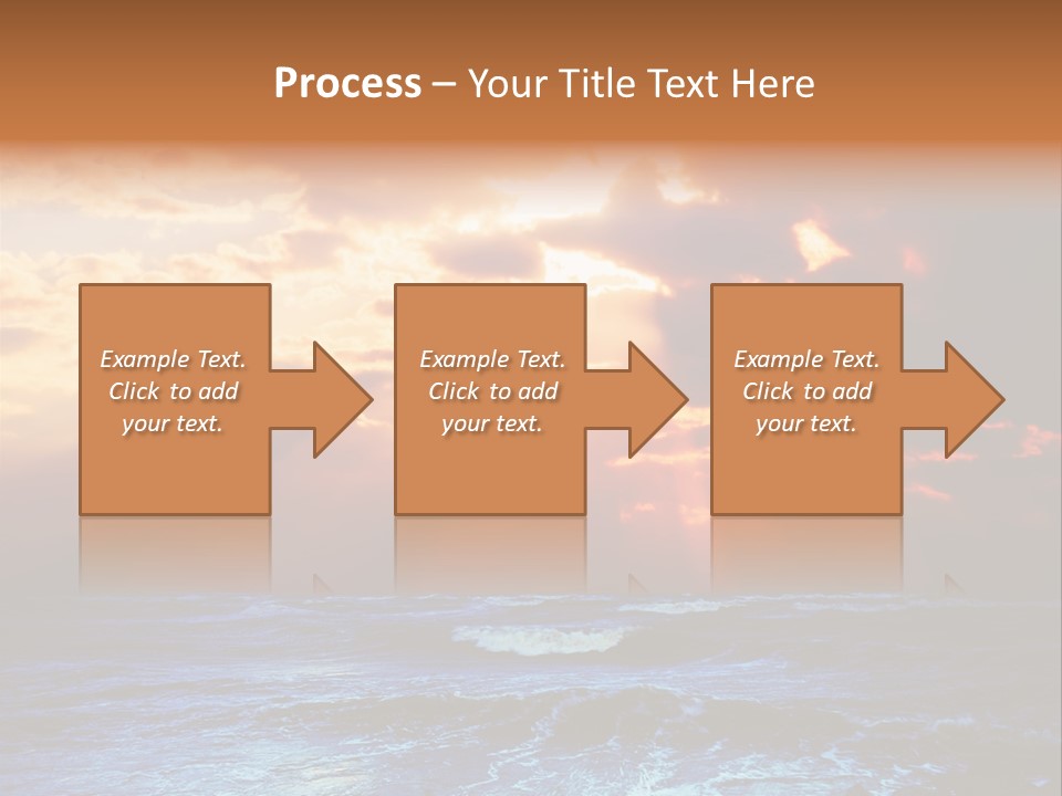 Surrealistic Sunset Seascape. Beautiful Background PowerPoint Template