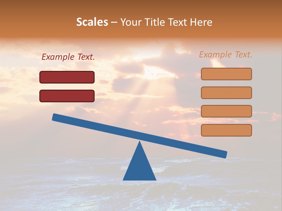 Surrealistic Sunset Seascape. Beautiful Background PowerPoint Template