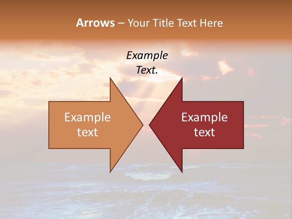 Surrealistic Sunset Seascape. Beautiful Background PowerPoint Template